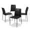 Baxton Studio Pascha Modern Black Faux Leather Upholstered Dining Chair, PK4 146-8787 - alternate 5